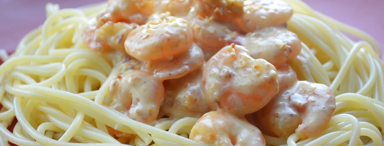 Recette de spaghetti aux crevettes