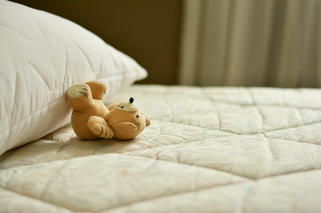 matelas et peluche